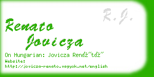 renato jovicza business card